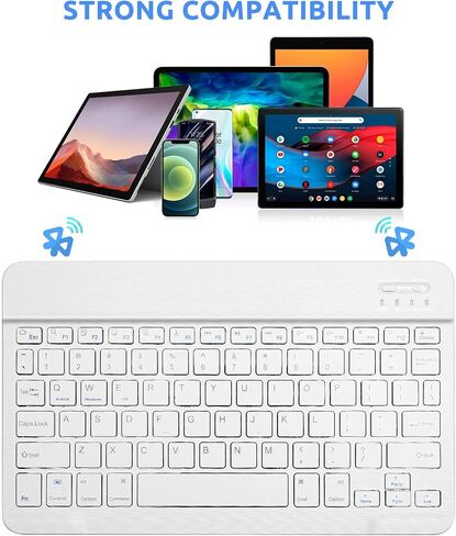 Samsung Galaxy Tab S7/S8 Wireless Keyboard,Universal Slim Portable Bluetooth Keyboard Compatible with Samsung Galaxy Tab S7/S8 Keyboard with Built in Rechargeable Battery,Black in Kuwait