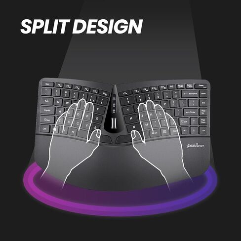Perixx PERIDUO-606A, 3-in-1 Wireless Compact Ergonomic Keyboard with Vertical Mouse and Numeric Keypad - Adjustable Palm Rest - Tilt Wheel - Membrane Low Profile Keys - US English in Kuwait