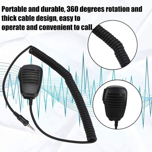 ميكروفون مكبر صوت لـ Yaesu Vertex Walkie Talkie VX-6R، VX-7R، VX-6E، VX-7E، VX-120، VX-127، VX-170، VX-246، VX-270، VX-177، VX-700 ، VX-710 إلخ، ميكروفون يدوي مقاوم للماء ودوران 360 درجة in Saudi Arabia