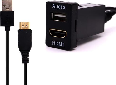 ديسكول كابل مدخل HDMI USB لمقبس الطاقة يستخدم لشاحن سيارة تويوتا بعد 2019 (34 × 22 ملم) in Kuwait