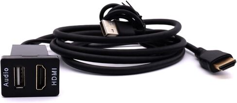 ديسكول كابل مدخل HDMI USB لمقبس الطاقة يستخدم لشاحن سيارة تويوتا بعد 2019 (34 × 22 ملم) in Kuwait