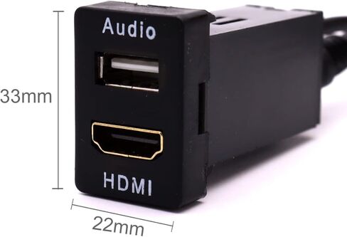 ديسكول كابل مدخل HDMI USB لمقبس الطاقة يستخدم لشاحن سيارة تويوتا بعد 2019 (34 × 22 ملم) in Kuwait
