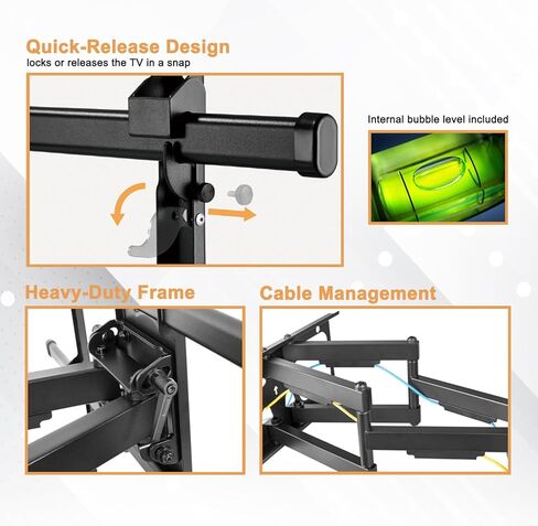 حامل ممتاز - دعامة تثبيت على الحائط للتلفزيون بذراعين مفصليين للخدمة الشاقة لـ LG - سلسلة UQ75 فئة 65 بوصة LED 4K UHD Smart webOS TV - 65UQ7570PUJ إمالة ودوران مع وهج أقل - اشترِ بذكاء! in Kuwait