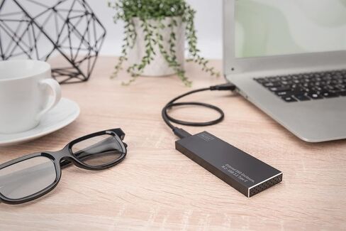 Digitus - DA-7111 - حاوية القرص الصلب SSD - M.2 - USB 3.0 - SATA III - أسود in Kuwait