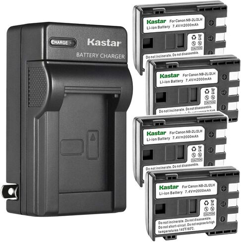 Kastar 1-Pack Battery and AC Wall Charger Replacement for Canon NB-2L, NB-2LH, NB-2L12, NB-2L14, NB-2L24, BP-2L5, BP-2LH Battery, CB-2LW CB-2LWE Charger, DS126071, E160814, DS126151 in Saudi Arabia