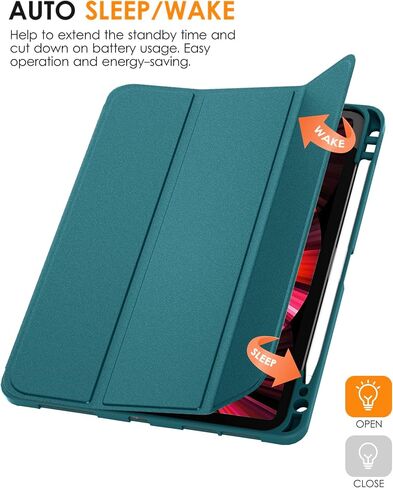 حافظة DTTOCASE iPad Pro مقاس 11 بوصة، غطاء ذكي ناعم مع حامل أقلام لجهاز iPad Pro مقاس 11 بوصة الجيل الرابع/الثالث/الثاني/الأول (إصدار 2022/2021/2020/2018)، النوم/الاستيقاظ التلقائي، لافندر in Kuwait