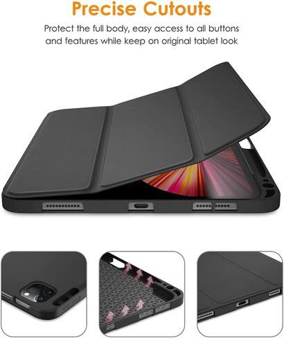 حافظة DTTOCASE iPad Pro مقاس 11 بوصة، غطاء ذكي ناعم مع حامل أقلام لجهاز iPad Pro مقاس 11 بوصة الجيل الرابع/الثالث/الثاني/الأول (إصدار 2022/2021/2020/2018)، النوم/الاستيقاظ التلقائي، لافندر in Kuwait