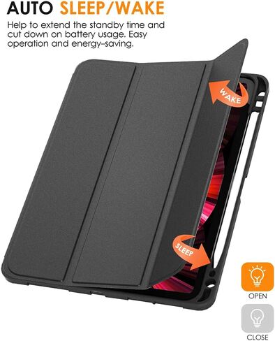 حافظة DTTOCASE iPad Pro مقاس 11 بوصة، غطاء ذكي ناعم مع حامل أقلام لجهاز iPad Pro مقاس 11 بوصة الجيل الرابع/الثالث/الثاني/الأول (إصدار 2022/2021/2020/2018)، النوم/الاستيقاظ التلقائي، لافندر in Kuwait