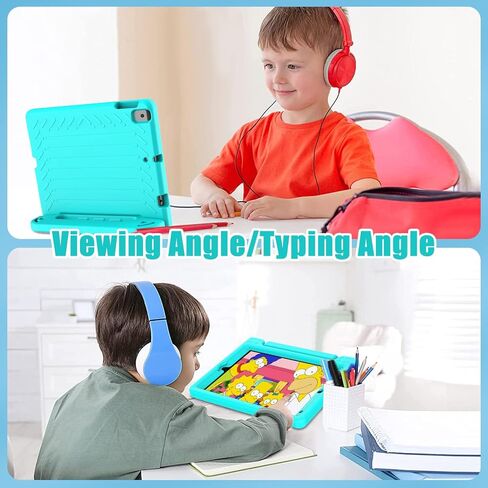 حافظة AVAWO للأطفال لجهاز iPad 10.2 بوصة الجيل التاسع والثامن والسابع، حافظة iPad 10.2 2021/2020/2019 مع واقي شاشة مدمج، حامل خفيف الوزن مقاوم للصدمات وغطاء مناسب للأطفال لجهاز iPad 10.2 بوصة - وردي in Kuwait