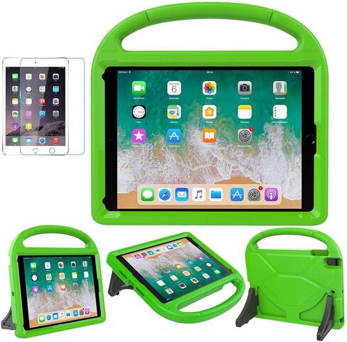 SUPLIK Kids Case for iPad 5th/6th Generation (9.7-inch, 2017/2018), iPad Air 2 Case with Screen Protector, iPad Pro 9.7 Durable Shockproof Protective Cover with Handle Stand for Kids, Blue in Kuwait