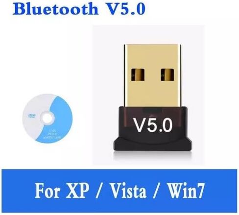 بلوتوث 5.0 USB دونجل، محول بلوتوث للكمبيوتر المكتبي والكمبيوتر المحمول، نقل لاسلكي لسماعات الرأس بلوتوث ومكبرات الصوت ولوحة المفاتيح والماوس والطابعات والموسيقى والمكالمات، ويندوز 11/10/8.1/8 in Kuwait