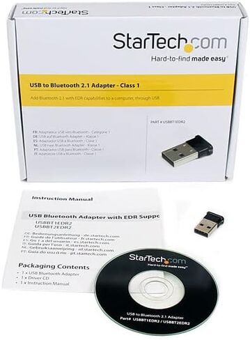 StarTech.com Bluetooth Adapter - Mini USB Adapter - Bluetooth 2.1 - Class 1 EDR - Bluetooth Receiver (USBBT1EDR2) in Kuwait