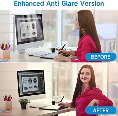 F FORITO 2-Pack Compatible with iMac 24 inch Anti Glare Matte Computer Screen Protector, Eye Protection Computer Screen Cover Compatible with 2021 Apple iMac 24 inch with M1 Chip Desktop in Kuwait