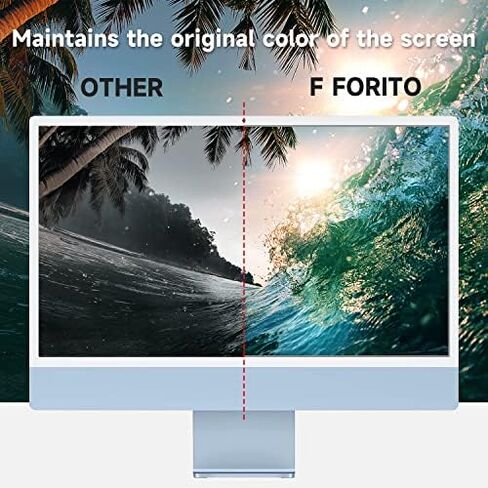 F FORITO 2-Pack Compatible with iMac 24 inch Anti Glare Matte Computer Screen Protector, Eye Protection Computer Screen Cover Compatible with 2021 Apple iMac 24 inch with M1 Chip Desktop in Kuwait
