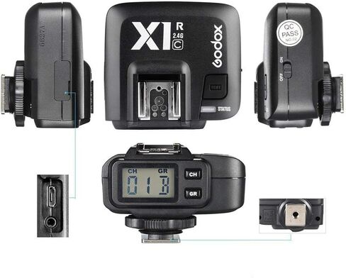 GODOX X1R-C E-TTL 1/8000s Wireless Remote Flash Receiver Shutter Release Compatible with Canon EOS Cameras Godox V1 TT350N AD200 AD200Pro Flash in Saudi Arabia