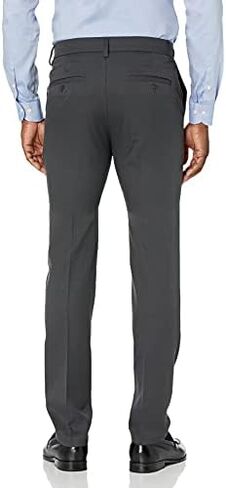 بنطلون Haggar رجالي رائع 18 Pro مقاس نحيف مسطح من الأمام Superflex Belt in Kuwait