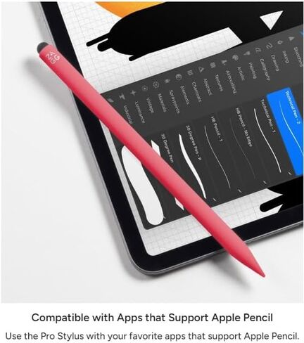 ZAGG Pro Stylus 2 - Active Dual-Tip with Capacitive Back-End, Wireless Charging, Palm Rejection, Tilt Recognition -Compatible w/iPad Pro 11/12.9 (3,4, & 5 Gen)/Air 10.9/iPad 10.2/9.7/Mini 5 & 6 - Blue in Saudi Arabia