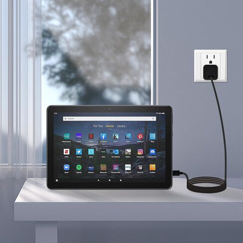 [2 Pack] 15W USB-C Fast Charger for New Kindle Fire Tablets with 6.6Ft USB-C Cable (Designed for use with USB-C Version Fire Tablets and Kindle E-Readers in Kuwait