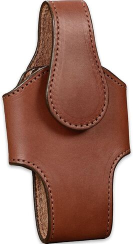 حافظة جلدية عمودية للخلايا مع إغلاق مغناطيسي، بني، مقاس X-Large in Kuwait