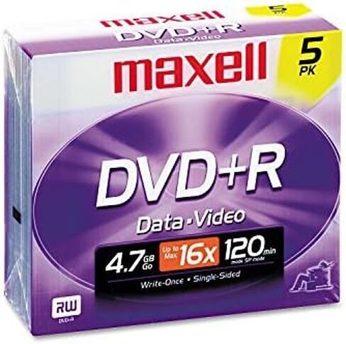 Maxell 639002 DVD+R Data & Video 5 Count in Saudi Arabia