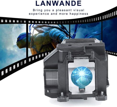 Lanwande ELP67 / V13H010L67 مصباح بديل مع غطاء لـ Epson EB S12 / EB W12 / EX3210 / EX5210 / EX7210 / Powerlite 1221 / Powerlite 1261W / Powerlite S11 / Powrelite X12 / V112 / V1H4 / V1H4 33020 / in Kuwait