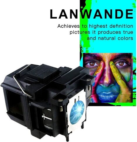 Lanwande ELP67 / V13H010L67 مصباح بديل مع غطاء لـ Epson EB S12 / EB W12 / EX3210 / EX5210 / EX7210 / Powerlite 1221 / Powerlite 1261W / Powerlite S11 / Powrelite X12 / V112 / V1H4 / V1H4 33020 / in Kuwait