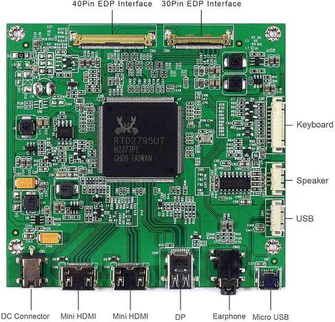 VSDISPLAY 15.6" 4K 15.6 inch NV156QUM-N44 3840X2160 IPS LCD Screen with 2 HD-MI Mini+DP LCD Controller Driver Board in Saudi Arabia
