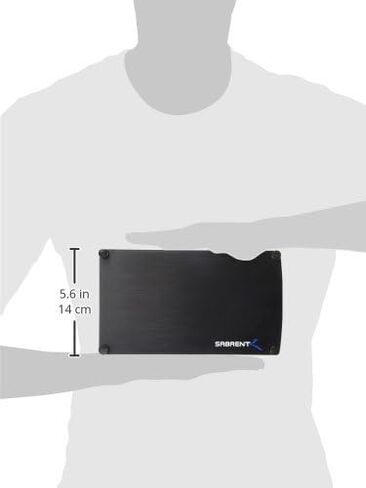 حافظة صلبة من الألومنيوم من Sabrent ECS-STU35K USB 2.0 إلى 3.5 بوصة IDE/SATA أو Serial ATA (سوداء) in Kuwait