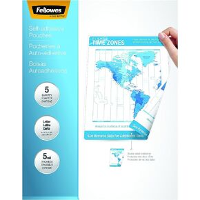 Fellowes Self-Adhesive Laminating Pouches, Letter Size, 5mil, 5pk in Kuwait