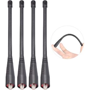 Bingfu Dual Band VHF UHF 136-174MHz 400-470MHz Ham Radio Antenna 2-Pack | Two Way Radio Walkie Talkie SMA Female Soft Handheld Antenna for Wouxun Baofeng BF-F8HP UV-5R UV-82 BF-888S GT-3 in Saudi Arabia
