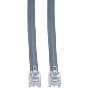 QUALCONNECT سلك هاتف (صوتي)، RJ11، 6P / 4C، فضي ساتان، عكسي، 1 قدم in Kuwait