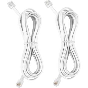 10-Feet Telephone landline Extension Cord Cable Cord with Standard (Silver 6-ft, 2Pack) in Saudi Arabia