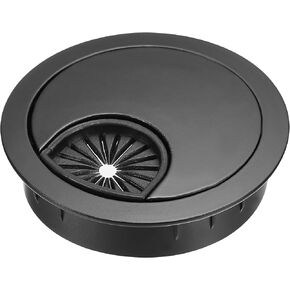 YOKIVE Desk Cable Hole Cover, Zinc Alloy Cord Raceway Great for Office, Home, Daily Use (50mm, Black) in Kuwait