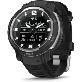 Garmin Instinct® Crossover Solar, Hybrid Smartwatch, 45mm, Tidal Blue | Thermal & Shock Resistant, Long Battery Life, Accurate Analog Timekeeping, Built-In Sports Apps, Smart Notifcations in Saudi Arabia