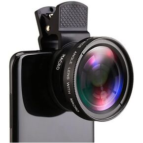 Mcoplus Cell Phone Camera Lens 2 in 1 Clip-on Lens Kit 37mm 0.45X 49UV Super Wide Angle & Macro Phone Camera Lens for iPhone and Android Smartphones Cell Phones in Saudi Arabia