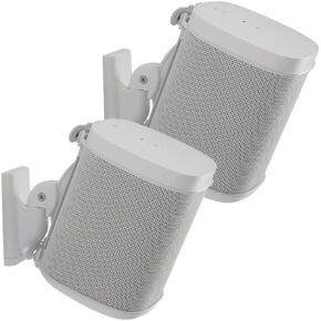 Sanus Adjustable Speaker Wall Mounts Designed for SONOS ONE, Play:1 & Play:3 - Pair (White) in Saudi Arabia