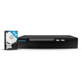 VEEZOOM 4K NVR 8 قنوات، مسجل قرص صلب 2 تيرابايت PoE NVR مثبت مسبقًا، مراقبة فيديو 24/7 لنظام كاميرا الأمان NVR، متوافق مع سعة تصل إلى 12 تيرابايت HDD، يعمل فقط لكاميرا Veezoom in Kuwait