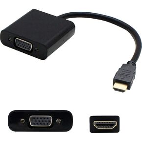 كابل محول AddOn HP H4F02UT#ABA متوافق مع HDMI ذكر إلى VGA أنثى أسود نشط in Kuwait