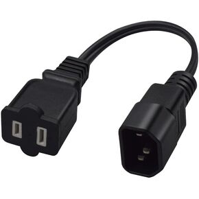 محول تيار متردد Strhowill C14 إلى 5-15R IEC 320 C14 ذكر إلى NEMA 5-15R محول طاقة، موصل محول طاقة أنثى 3 دبوس أمريكي (C14 إلى 5-15R) in Kuwait