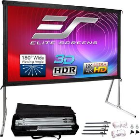 Elite Screens Yard Master Lite, 125-inch Outdoor Projector Screen 16:9 Double Sided Wrinkle-Free Foldable Portable Indoor Movie Projection Screen, | US Based Company 2-Year Warranty,OMS125HLITE in Saudi Arabia