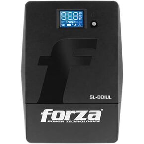 Smart UPS Battery Backup & Surge Protector with 6 Outlets by Forza | 600VA (360W) Interactive Surge Protector with Emergency Battery Backup Power Supply and AVR LCD Touchscreen