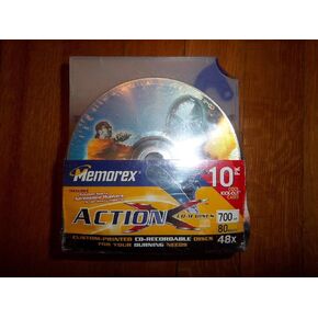 Memorex Action X CD-R Discs 10 Pack Motocross X Games Salomon Sports Adrenaline Hunters CD Included