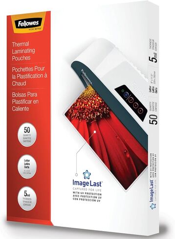 أكواب تغليف حرارية من Fellowes ، صورة تدوم طويلا ، خالي من الجام ، مقاس حرف ، 5 مل، 50 عبوة (5204002) in Kuwait