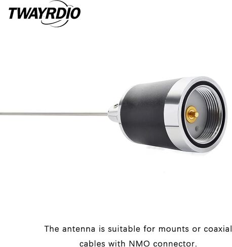 هوائي TWAYRDIO NMO ثنائي النطاق، 144 ميجا هرتز VHF و430 ميجا هرتز UHF هوائي ثنائي الاتجاه لموتورولا كينوود Icom Vertex Blackbox HYT Hytera لأجهزة الراديو المحمولة، يتطلب تركيب NMO in Saudi Arabia