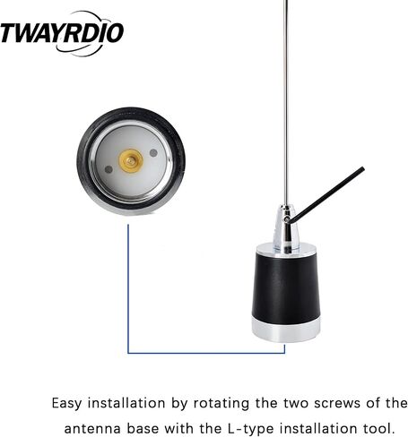 هوائي TWAYRDIO NMO ثنائي النطاق، 144 ميجا هرتز VHF و430 ميجا هرتز UHF هوائي ثنائي الاتجاه لموتورولا كينوود Icom Vertex Blackbox HYT Hytera لأجهزة الراديو المحمولة، يتطلب تركيب NMO in Saudi Arabia