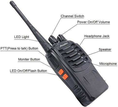 Long Range Walkie Talkies Rechargeable Two Way Radios 16-Channel UHF 2-Way Radio for Adults (Pack of 4) in Kuwait