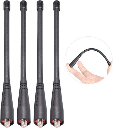 Bingfu ثنائي النطاق VHF UHF 136-174MHz 400-470MHz هام راديو هوائي محمول اتجاهين راديو لاسلكي تخاطب SMA أنثى هوائي ناعم 2 حزمة لراديو Kenwood Wouxun Baofeng BF-F8HP UV-5R UV-82 BF-888S GT-3 راديو in Kuwait
