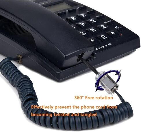 Telephone Cord Detangler, 4 Pack 360 Degree Rotating Landline Cable Detangler Swivel Cord Untangler Telephone Accessory in Kuwait