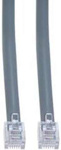 QUALCONNECT سلك هاتف (صوتي)، RJ11، 6P / 4C، فضي ساتان، عكسي، 1 قدم in Kuwait