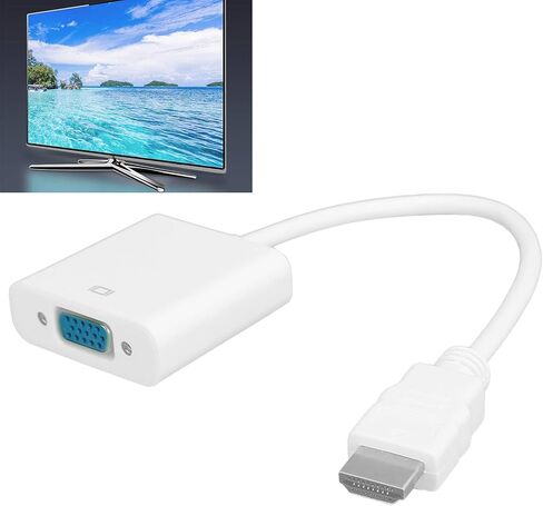 كابل محول Vikye إلى VGA، واجهة وسائط متعددة عالية الدقة إلى كابل محول VGA للكمبيوتر المحمول وشاشة العرض (أسود) in Kuwait